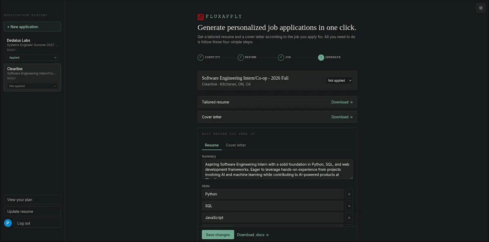 FluxApply screenshot 2
