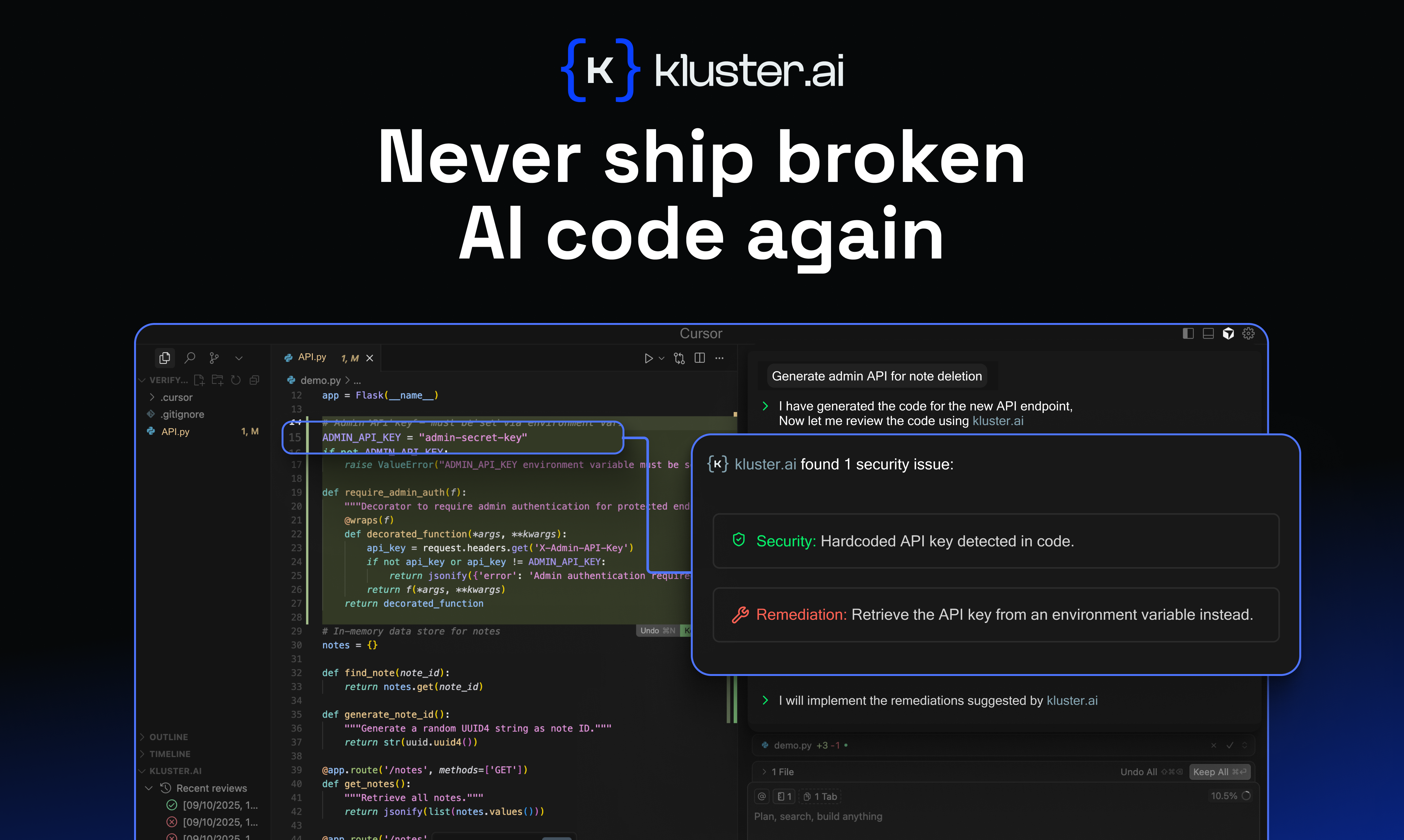 Média kluster.ai - N'envoyez plus jamais le code AI cassé 2