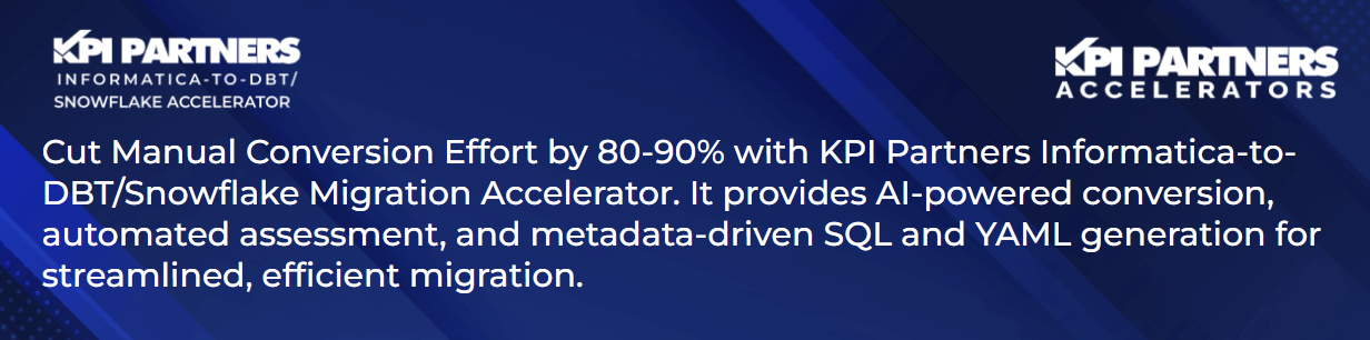 Informatica to DBT/Snowflake Migration