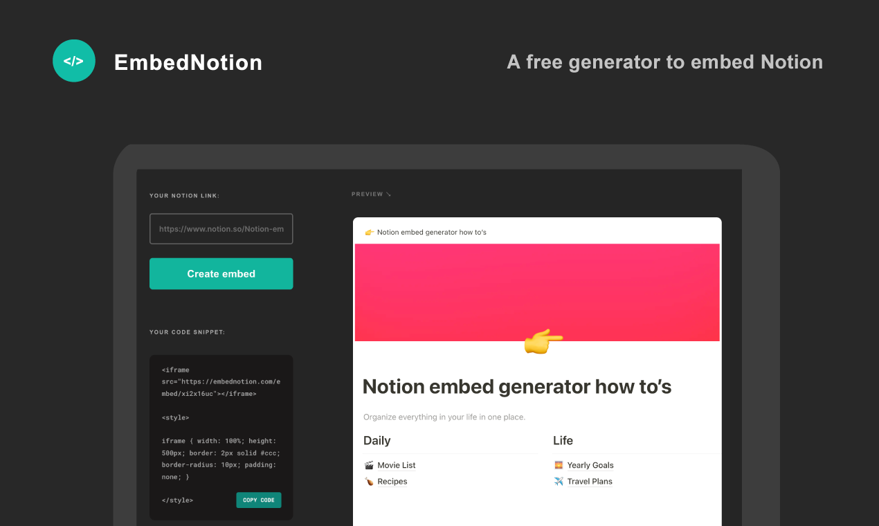 Embed Notion gallery image