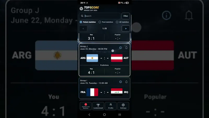 TopScore - World Cup 2026 Android app screenshot 1 (video preview)