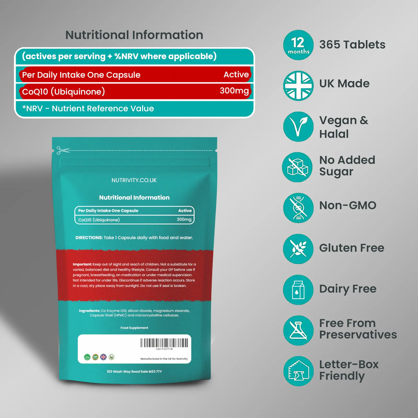 Vegan CoQ10 300mg Halal Capsule screenshot 2