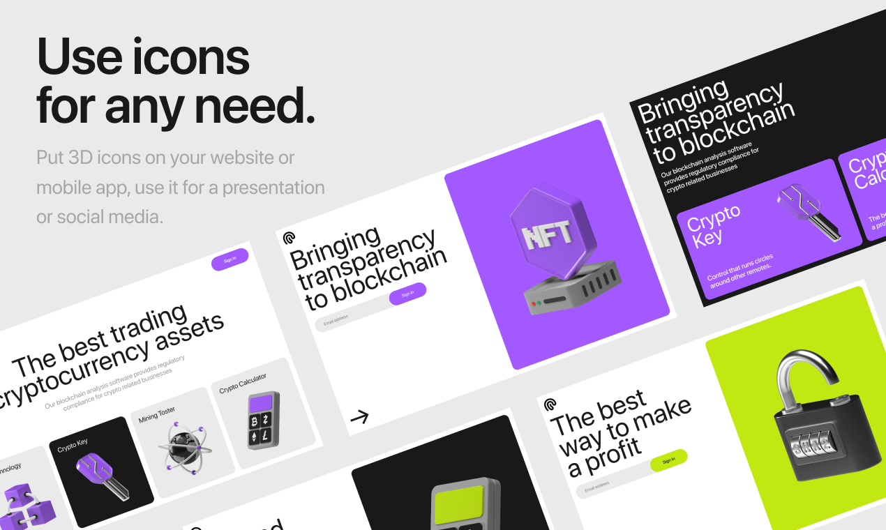 Crypto 3D Icons gallery image