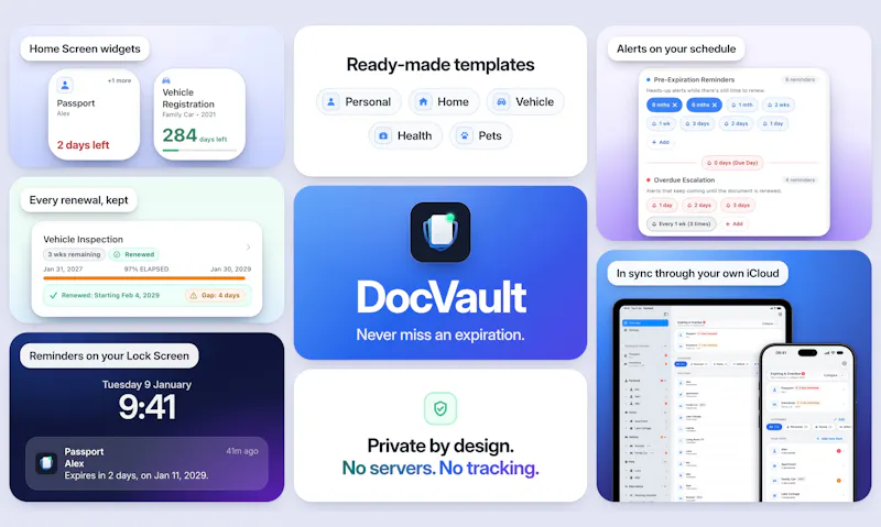 DocVault: Docs & Reminders screenshot 1