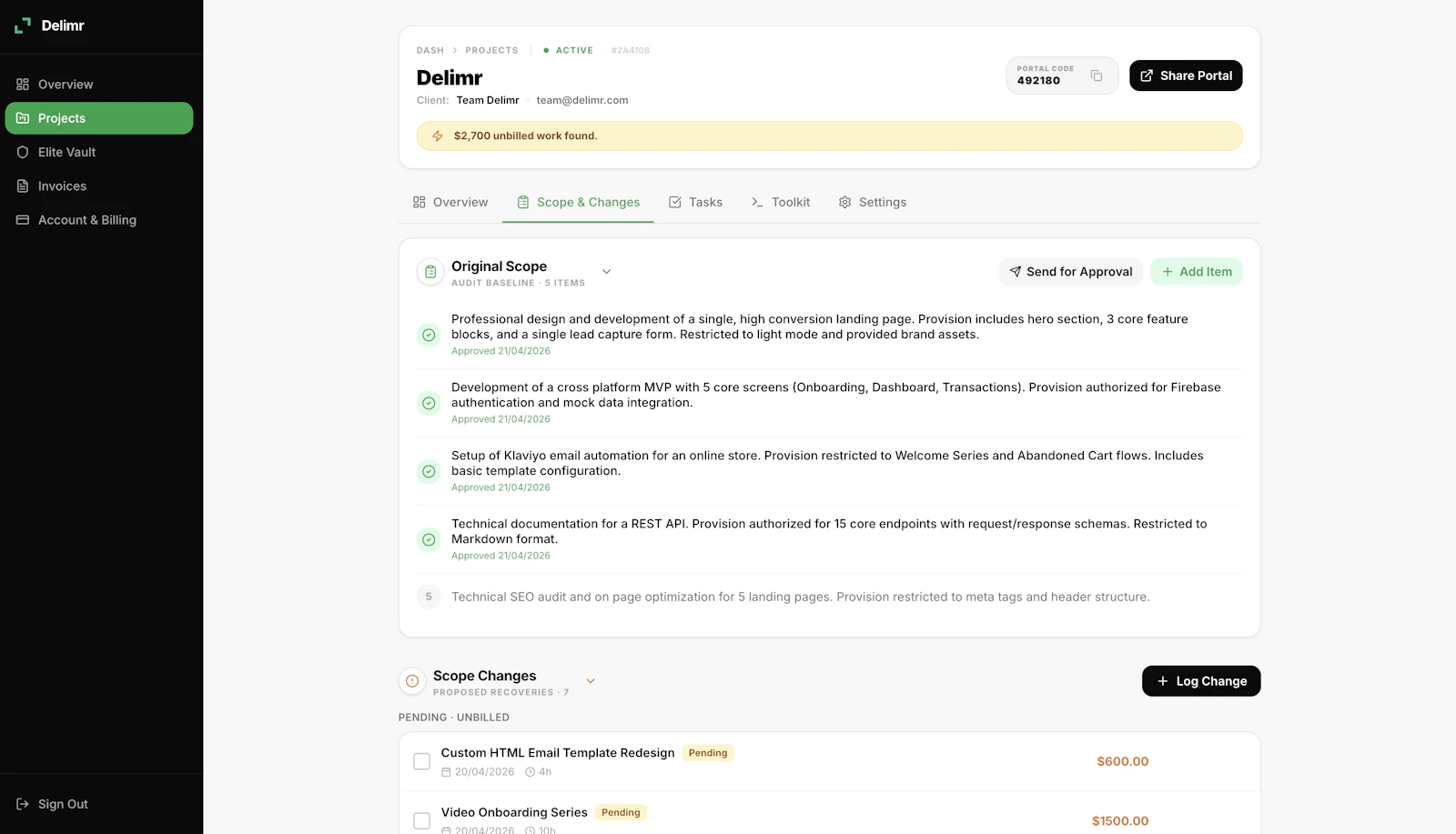 Delimr screenshot 2