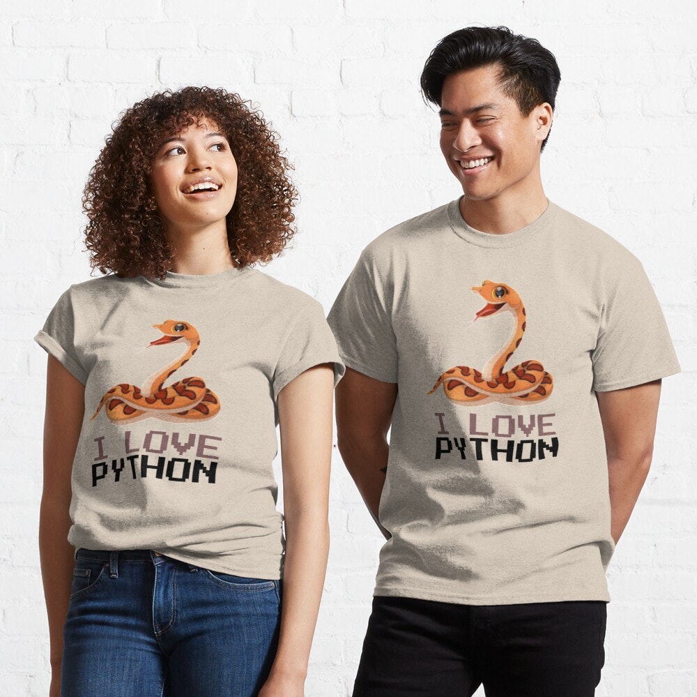 Я люблю классическую футболку Python media 3
