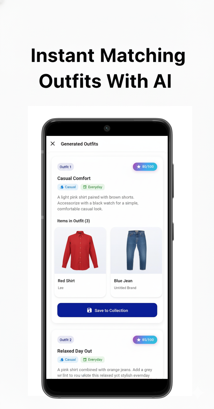StunX - Digital Closet & Outfit Planner - Screenshot 2 showing product features and functionality
