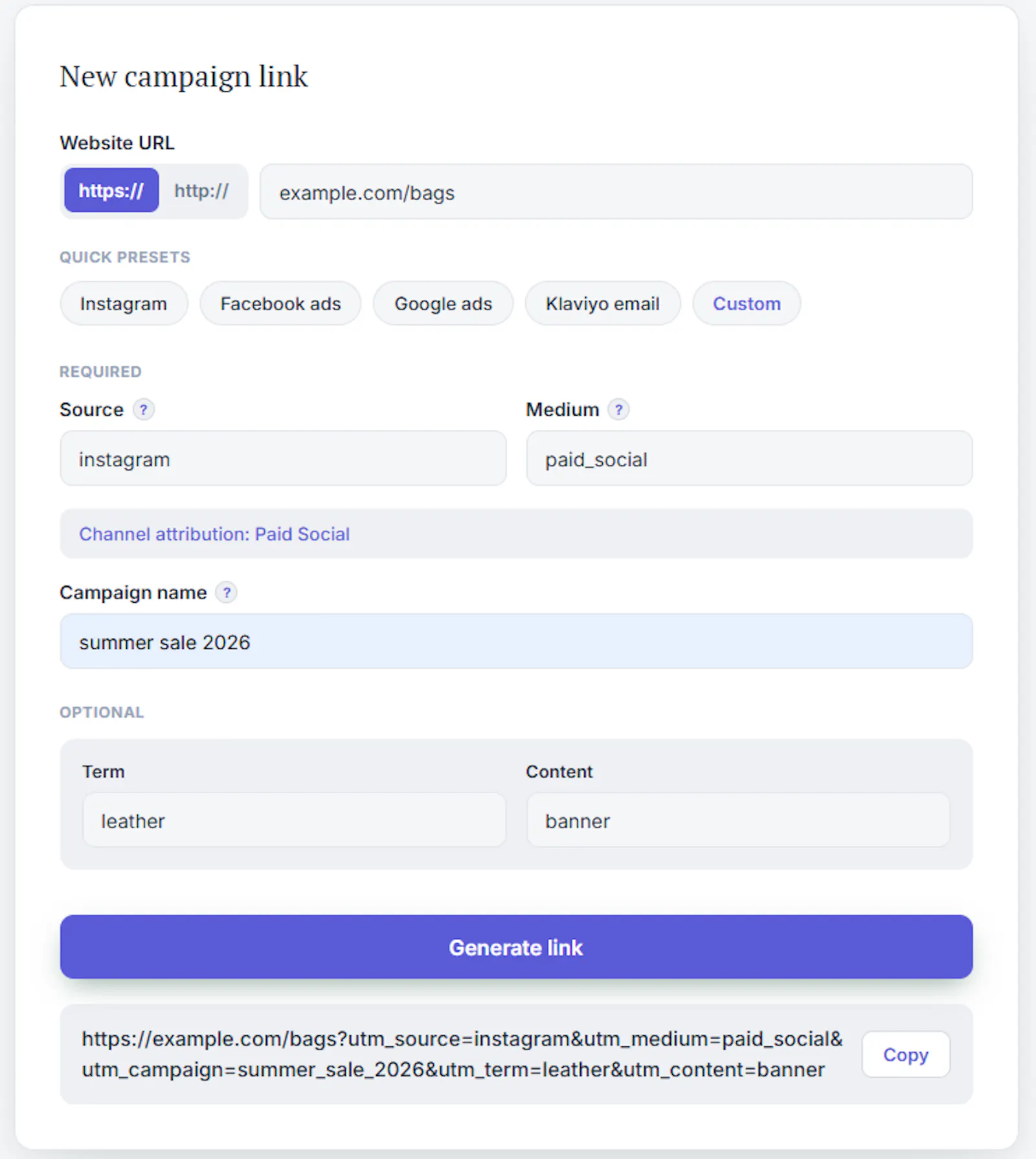Free Campaign URL Generator screenshot 2