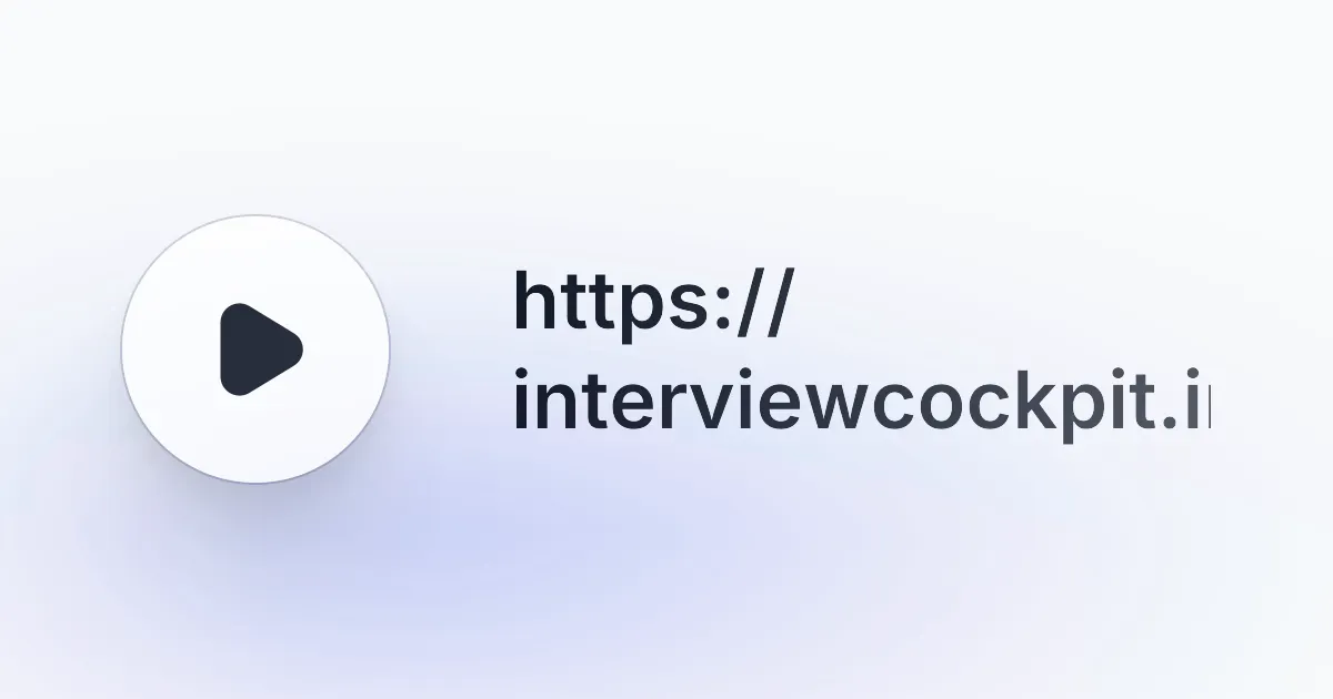 Interview Cockpit gallery image