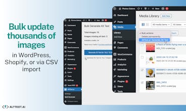 WordPress、Shopify、Contentful、および API インテグレーションのための代替テキスト作成ツール