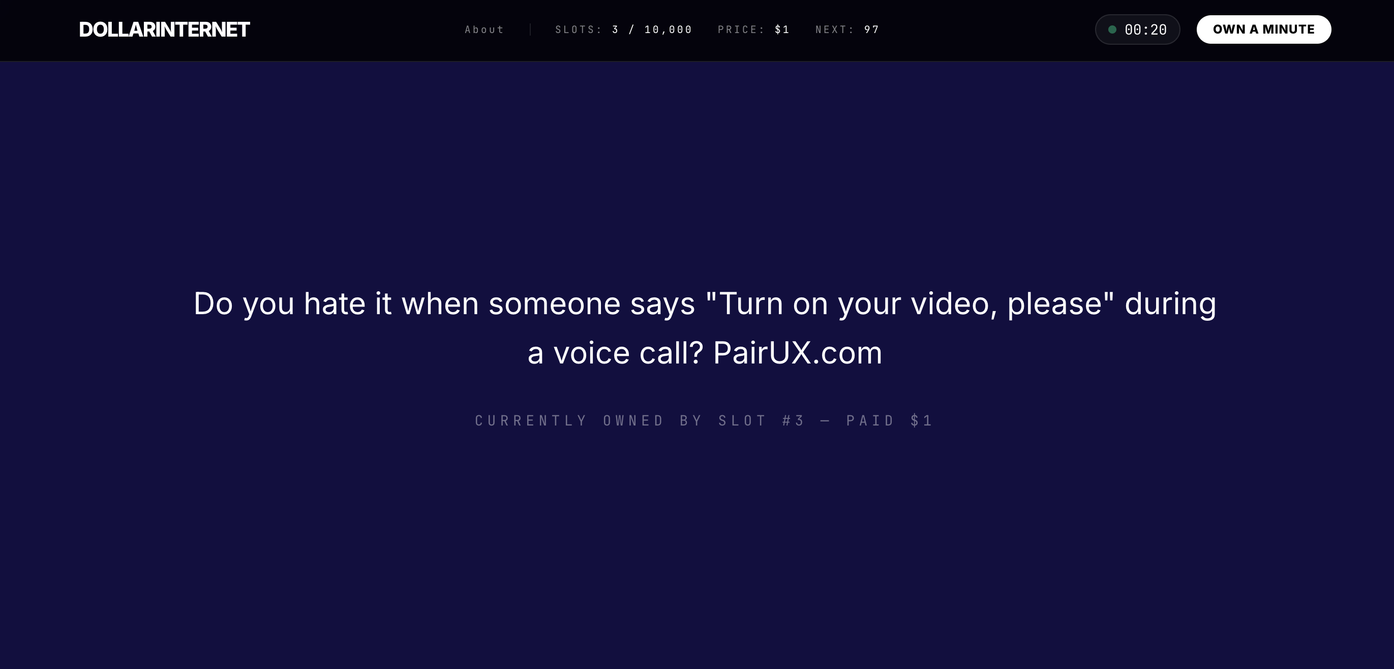DollarInternet — Own the Homepage gallery image