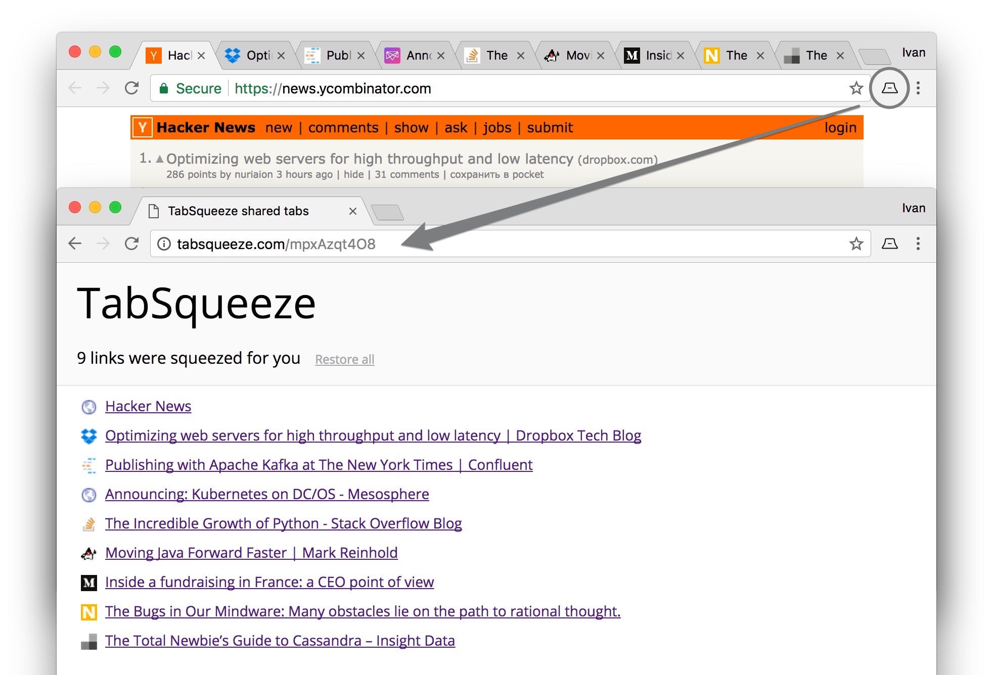TabSqueeze - tabs shortener for Chrome media 3