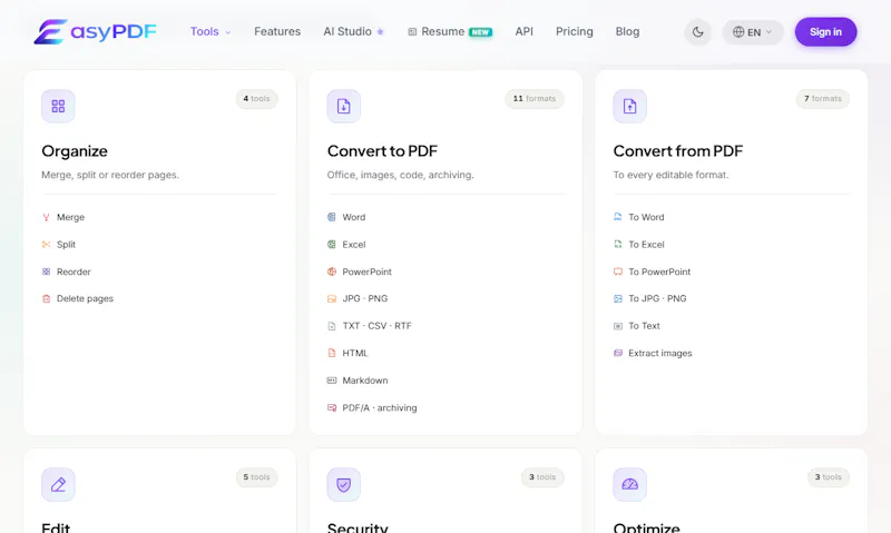 EasyPDF AI Editor screenshot 1