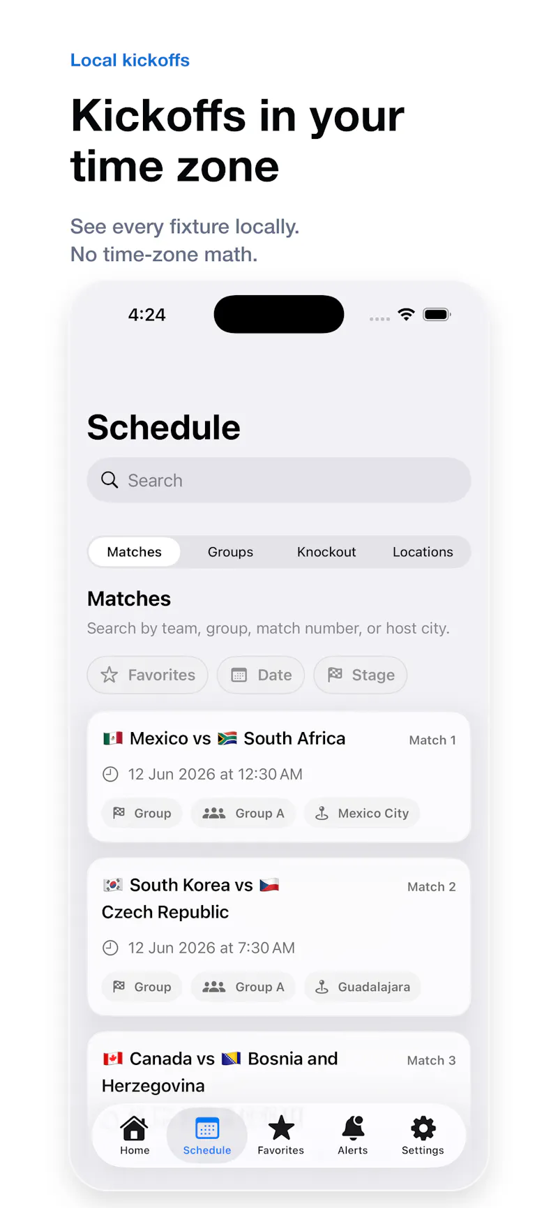 Kickoff Alarm 2026 screenshot 4