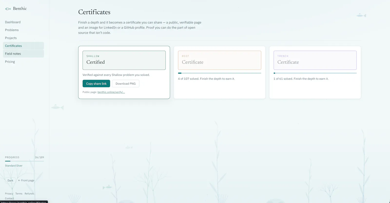 Benthic screenshot 2