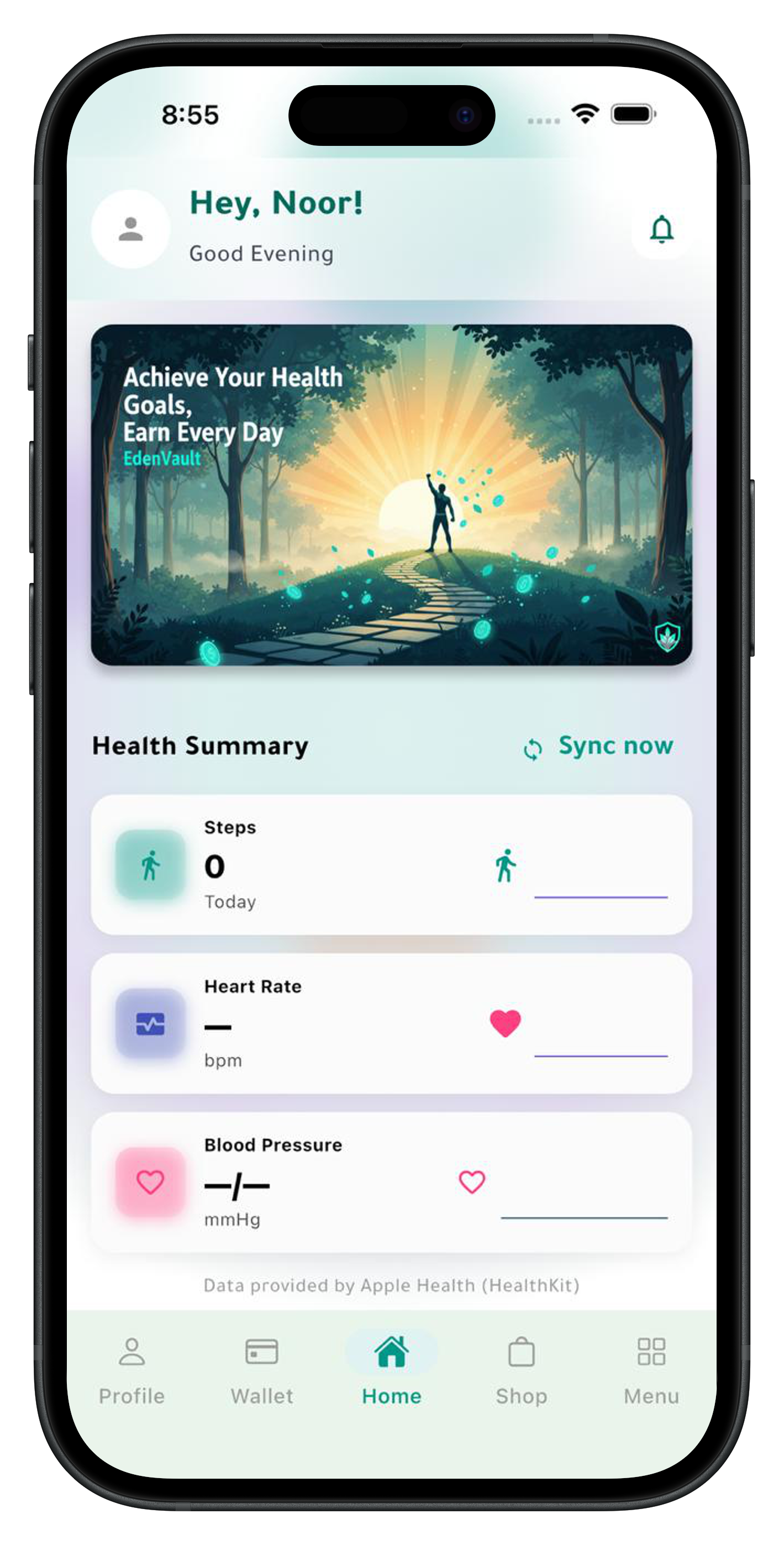 EdenVault - Main screenshot showing features and interface