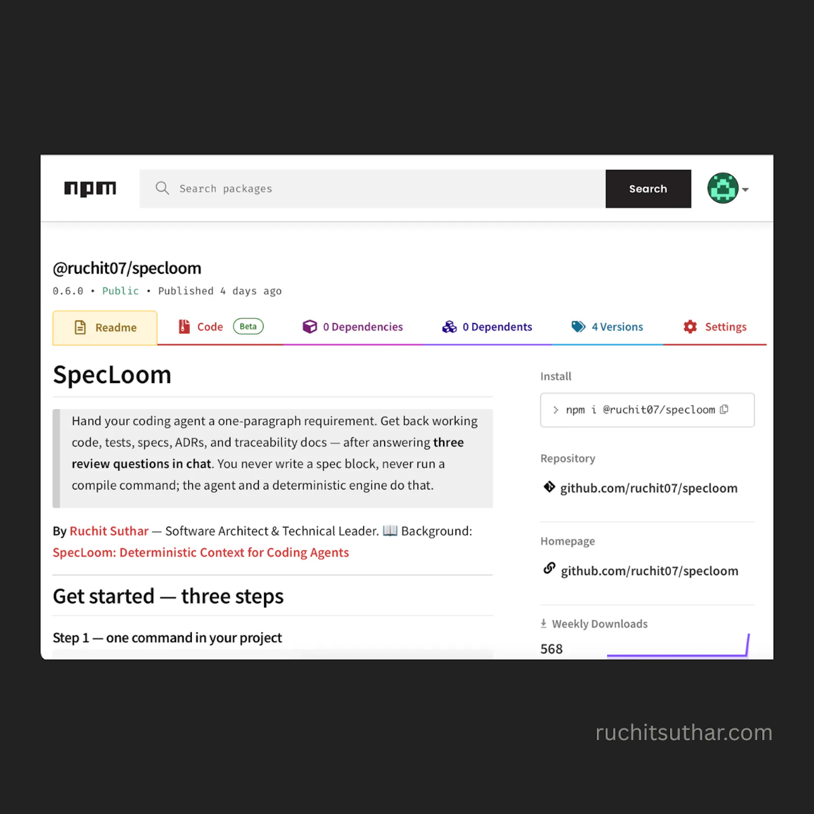 SpecLoom screenshot 1