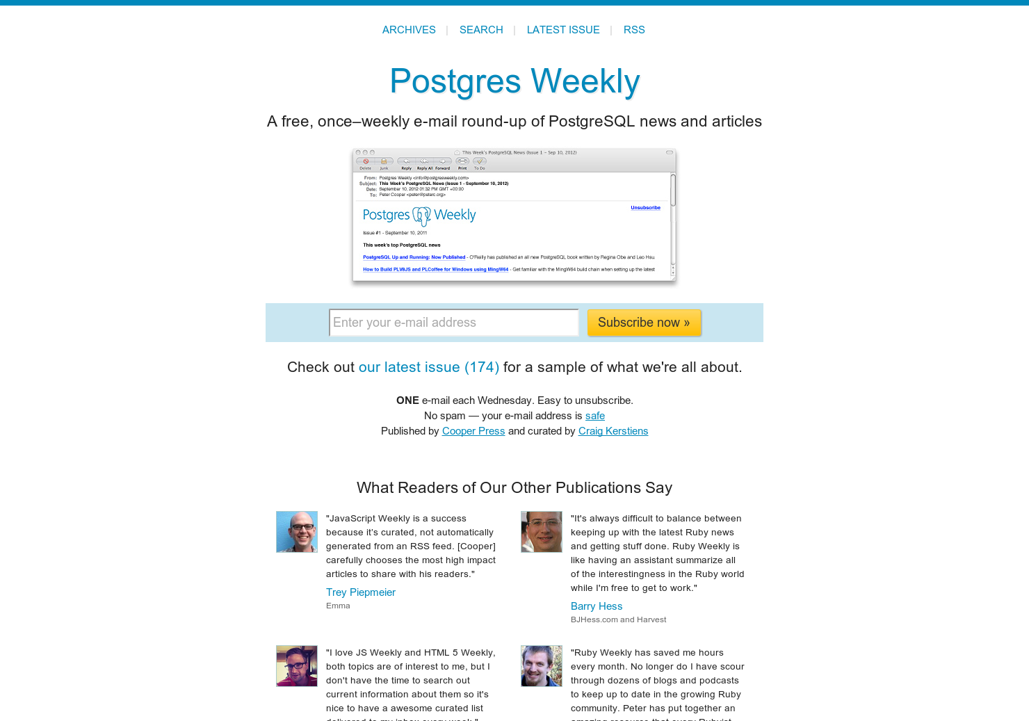 Postgres Weekly gallery image