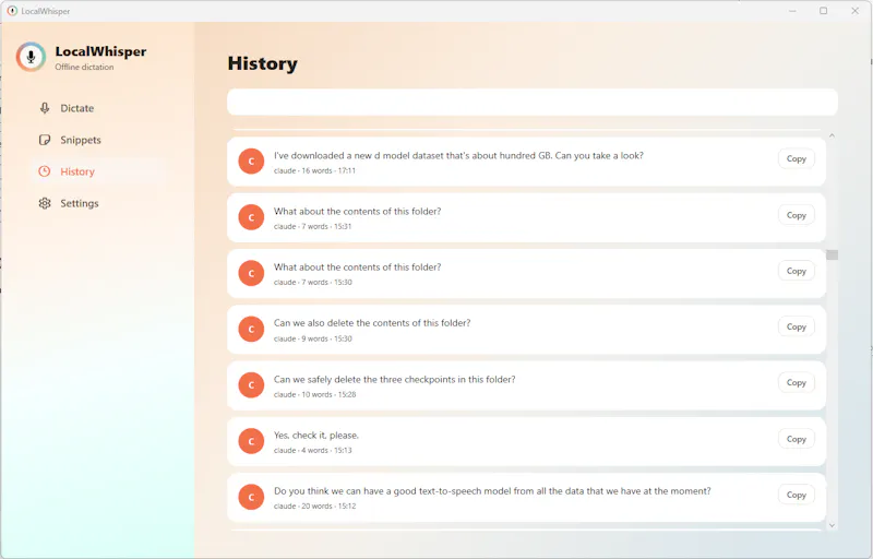 Local Whisper screenshot 3