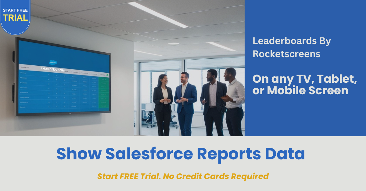 Salesforce TV Dashboards - Main screenshot showing features and interface