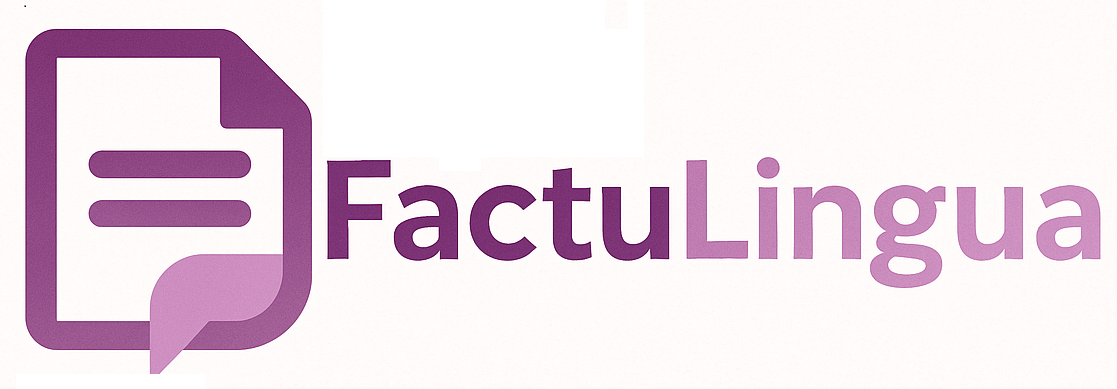 FactuLingua - Main product screenshot demonstrating key features and user interface