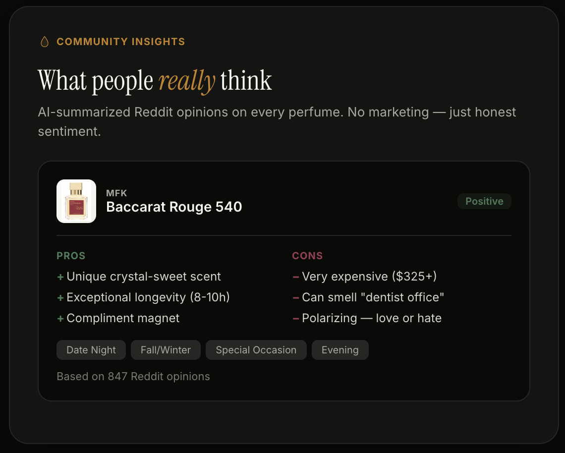 Fraganty - Screenshot 2 showing product features and functionality