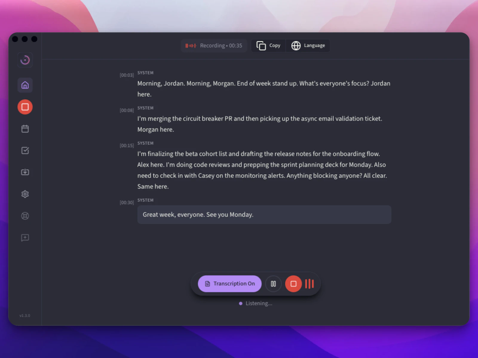 Clearminutes screenshot 2