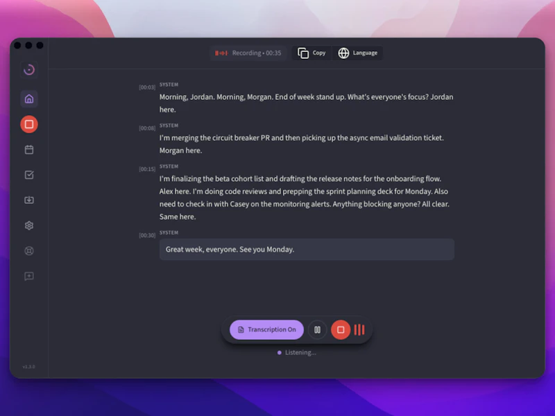 Clearminutes screenshot 2