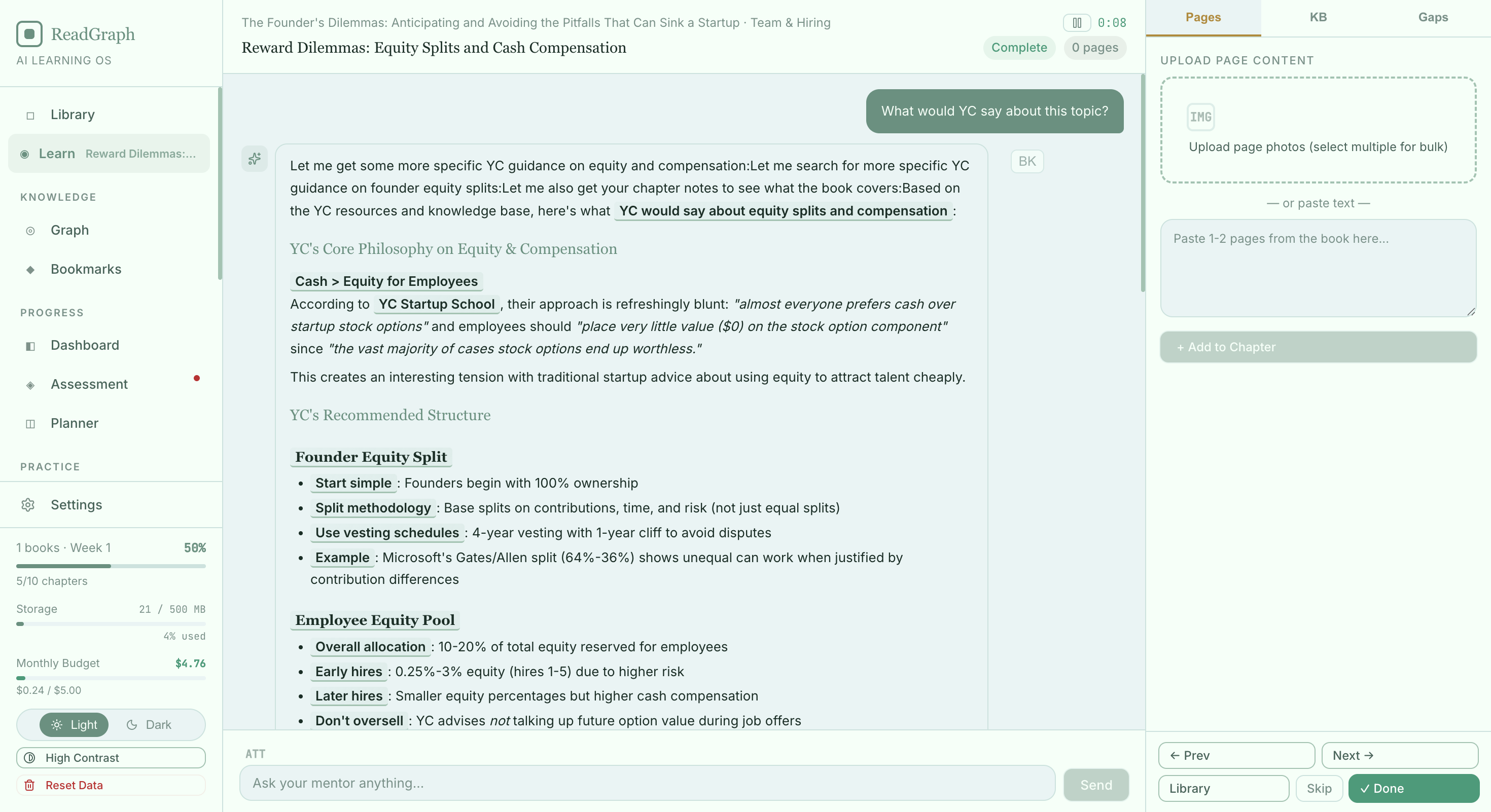 Readgraph screenshot