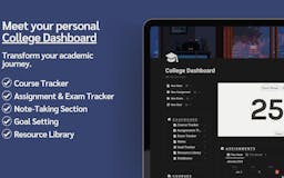 College Dashboard | Notion Template media 2