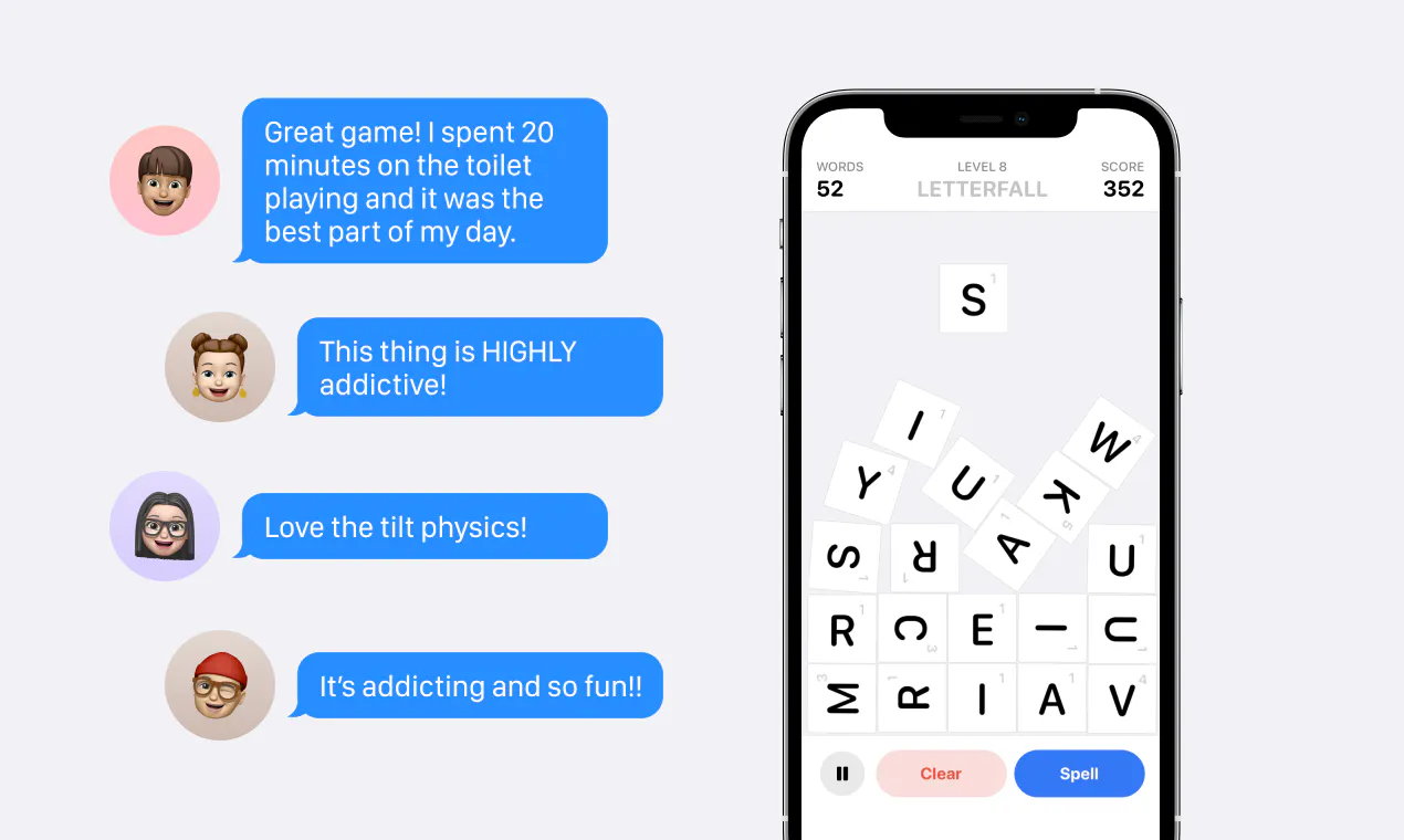 Letterfall е iOS игра за вежбање правопис ⋆ IT.mk