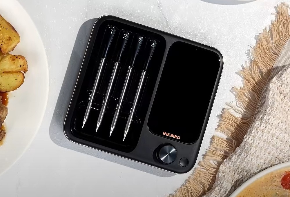 وسائط مقياس الحرارة اللاسلكي Inkbird INT-14-BW - مقياس حرارة اللحوم 4-probe مع Wi-Fi و Bluetooth 3