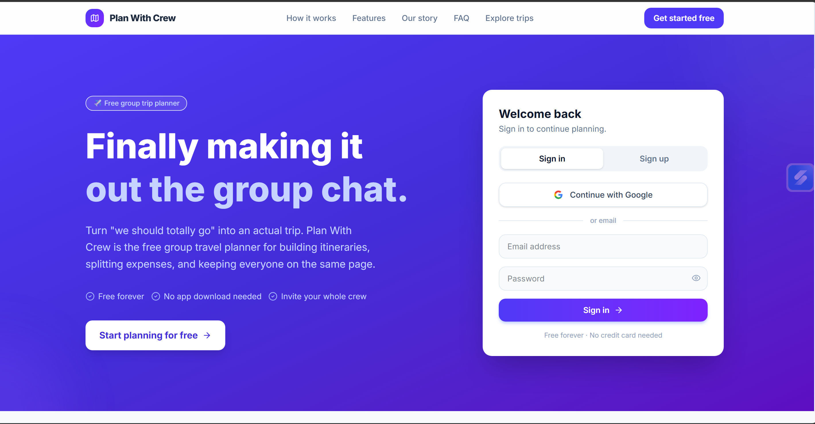 Plan With Crew gallery image