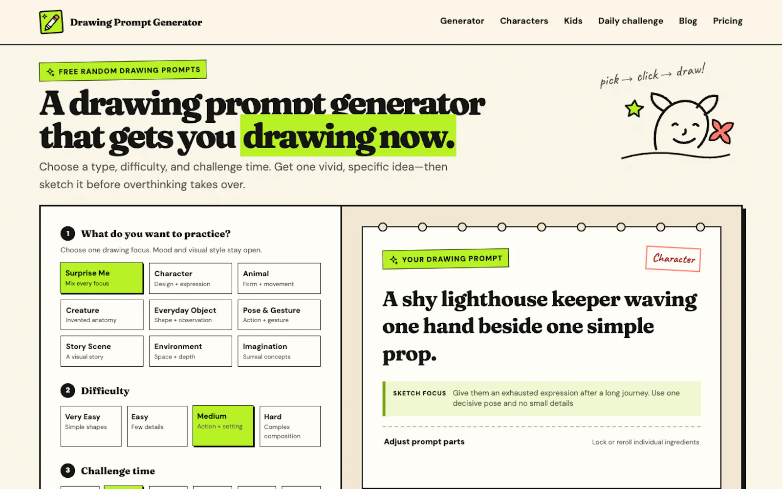 Drawing Prompt Generator screenshot 3