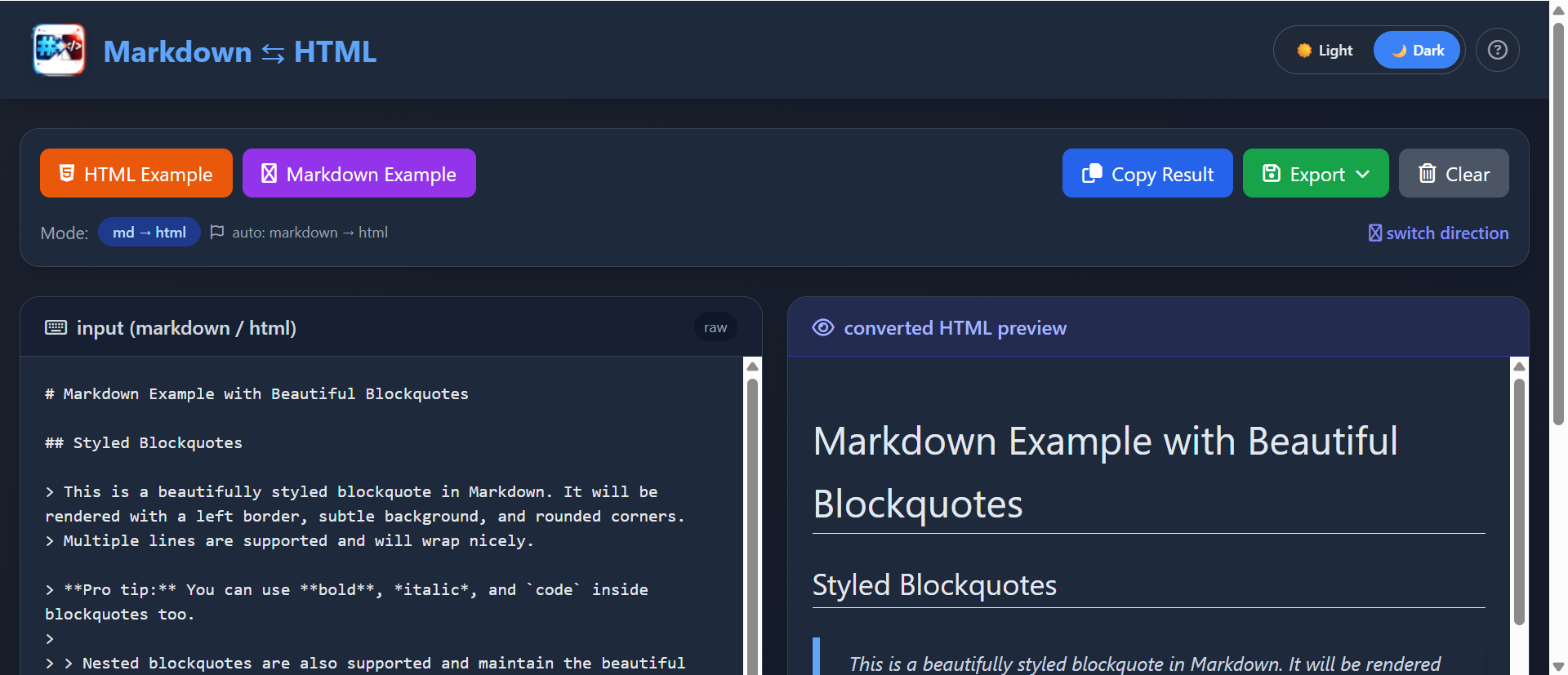 Markdown to HTML  gallery image