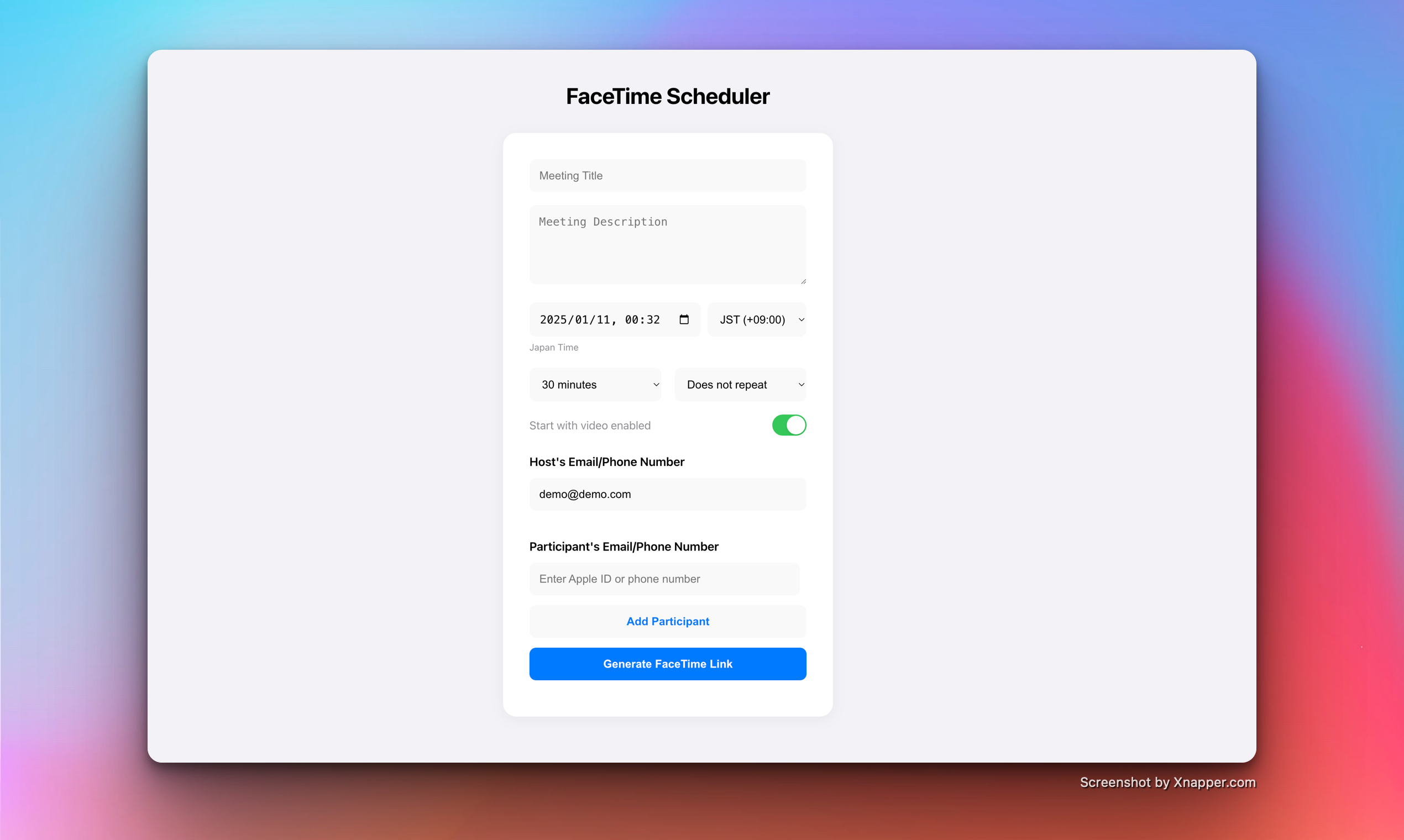 Média FTme.link - Planifiez facilement les appels et les réunions FaceTime 7