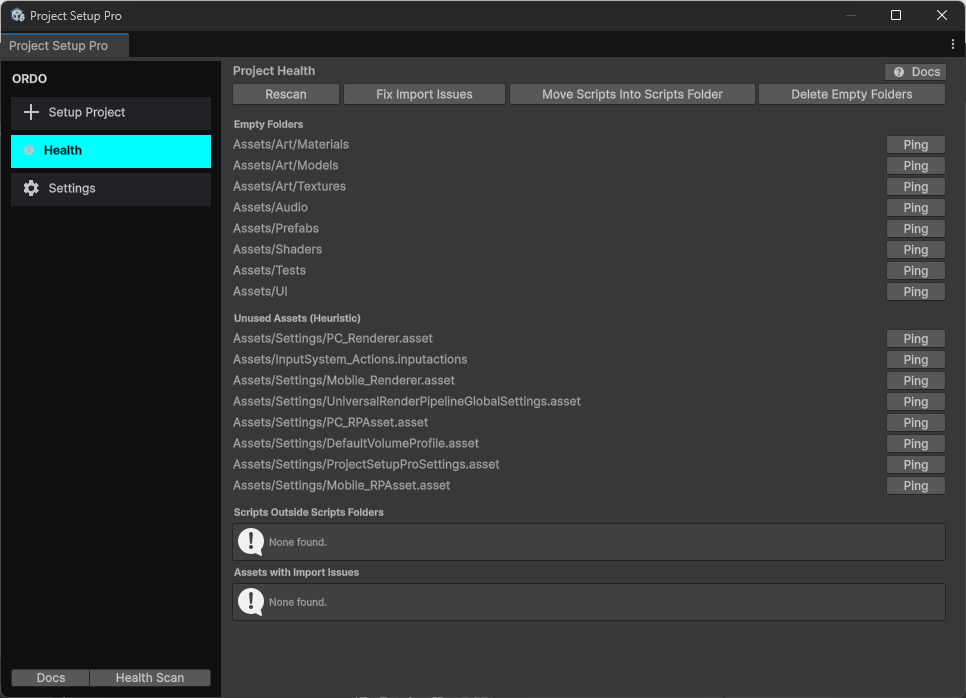 Média Ordo - l'organisateur du projet Unity 3D - Nettoyez vos projets d'unité en quelques minutes, pas des heures. 2