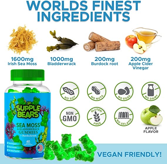 Apple Sea Moss Cider Vinegar Gummies gallery image