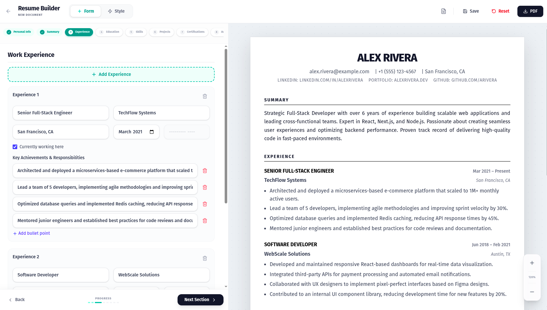 BuildMyVita - Screenshot 2 showing product features and functionality