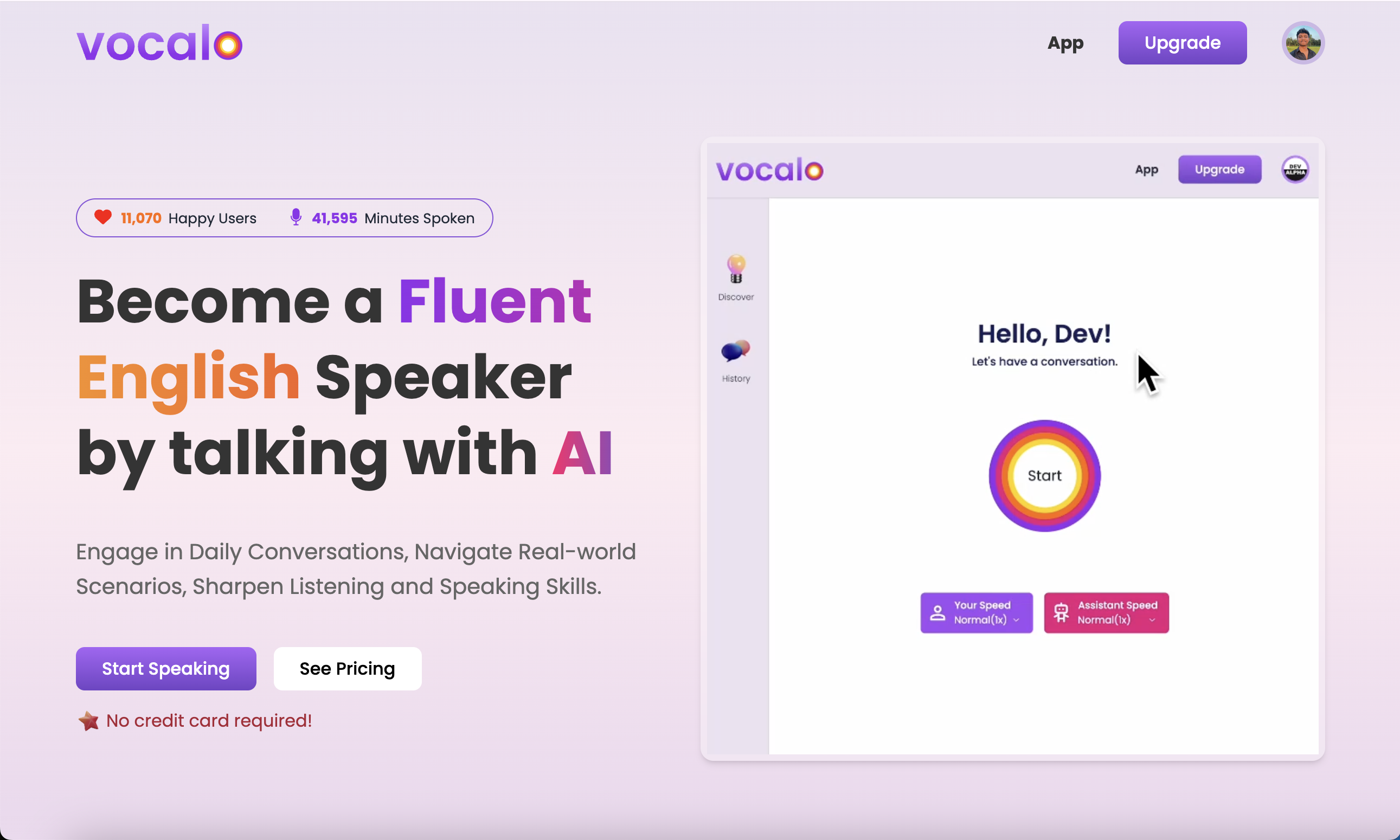 startuptile Vocalo.ai-Become a Fluent English speaker by talking with AI