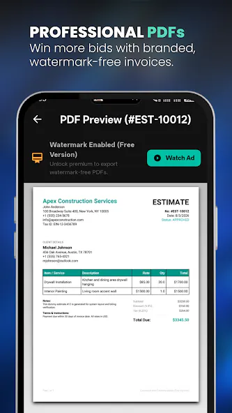 Invoice & Estimate Maker App screenshot