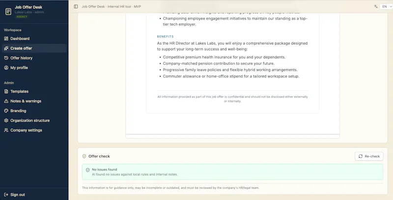 Job Offer Desk screenshot 6