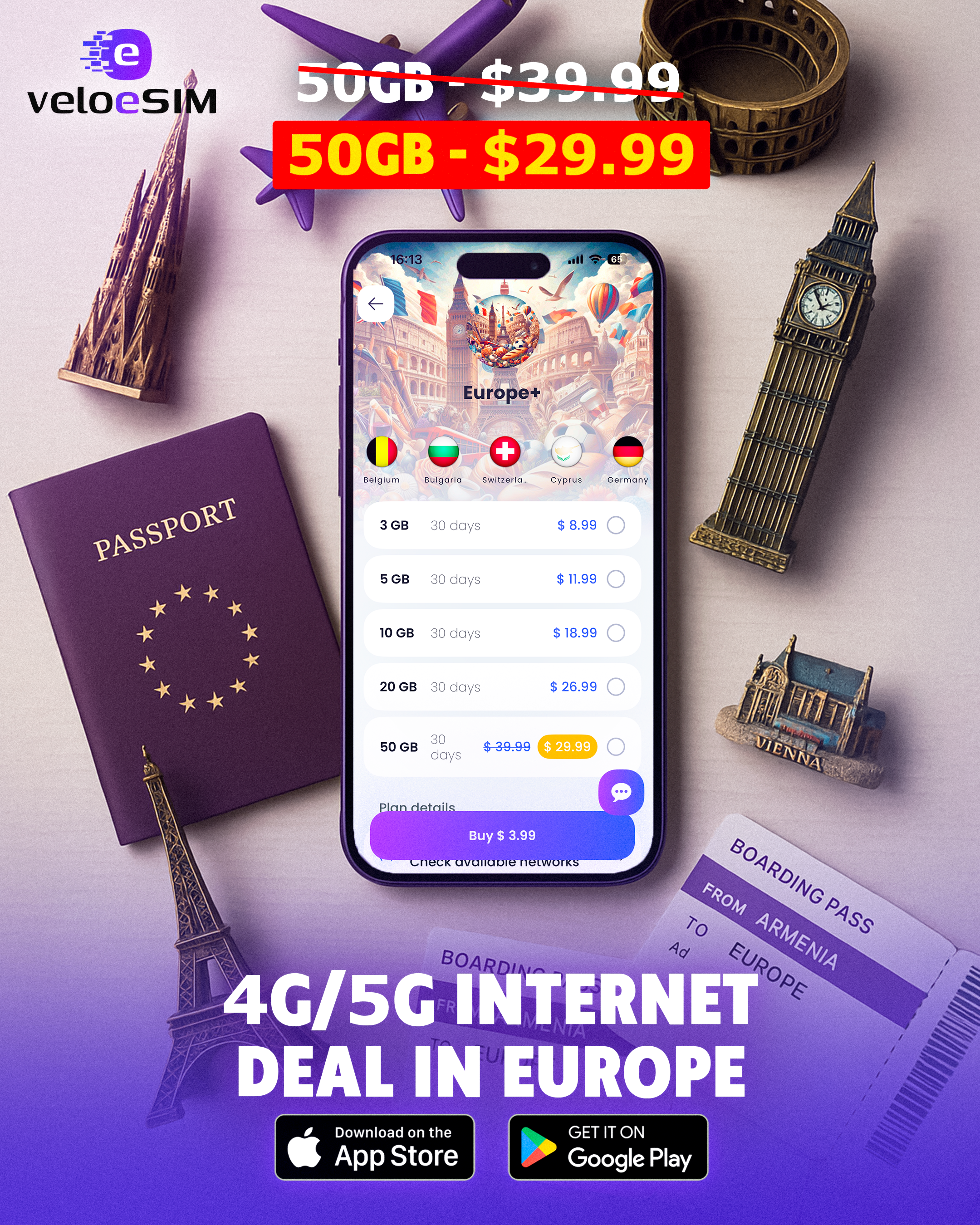 VeloeSIM: Instant travel eSIM gallery image