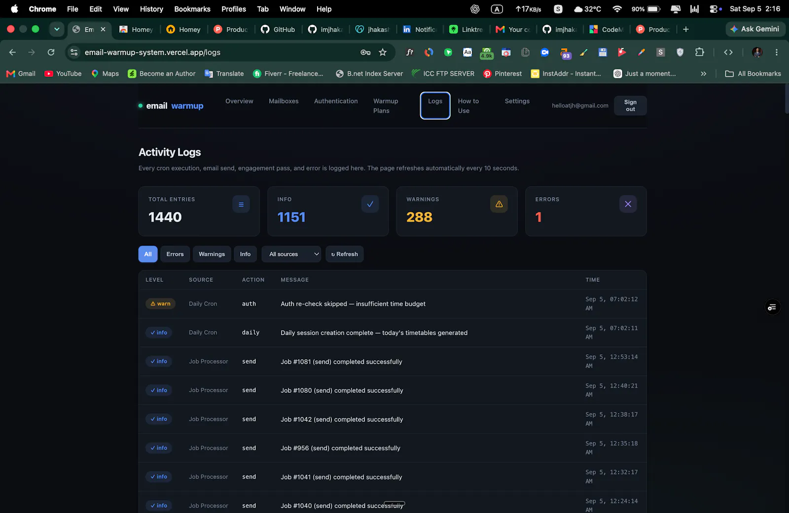 Free Email Warmup System screenshot 3