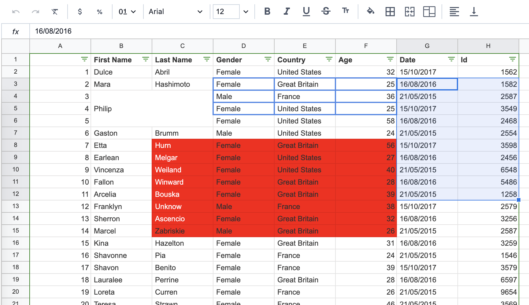 SpreadSheet Grid gallery image