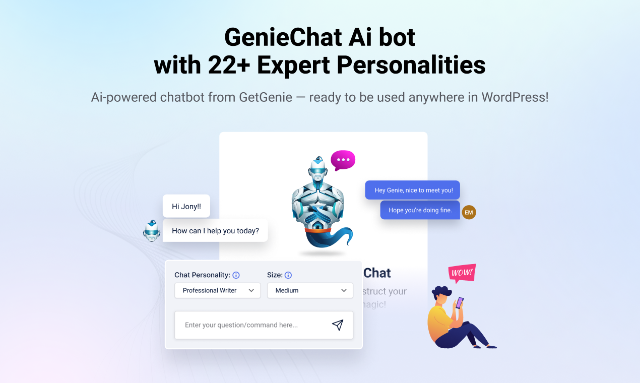 Getgenie AI - Kişisel AI asistanınız 20X'i daha hızlı yazacak ve sıralayacak medya 5