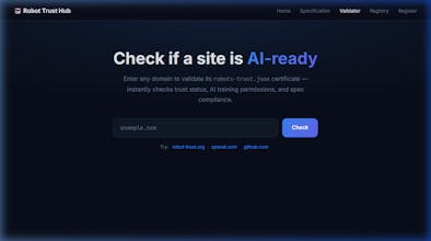 Robot Trust Hub gallery image