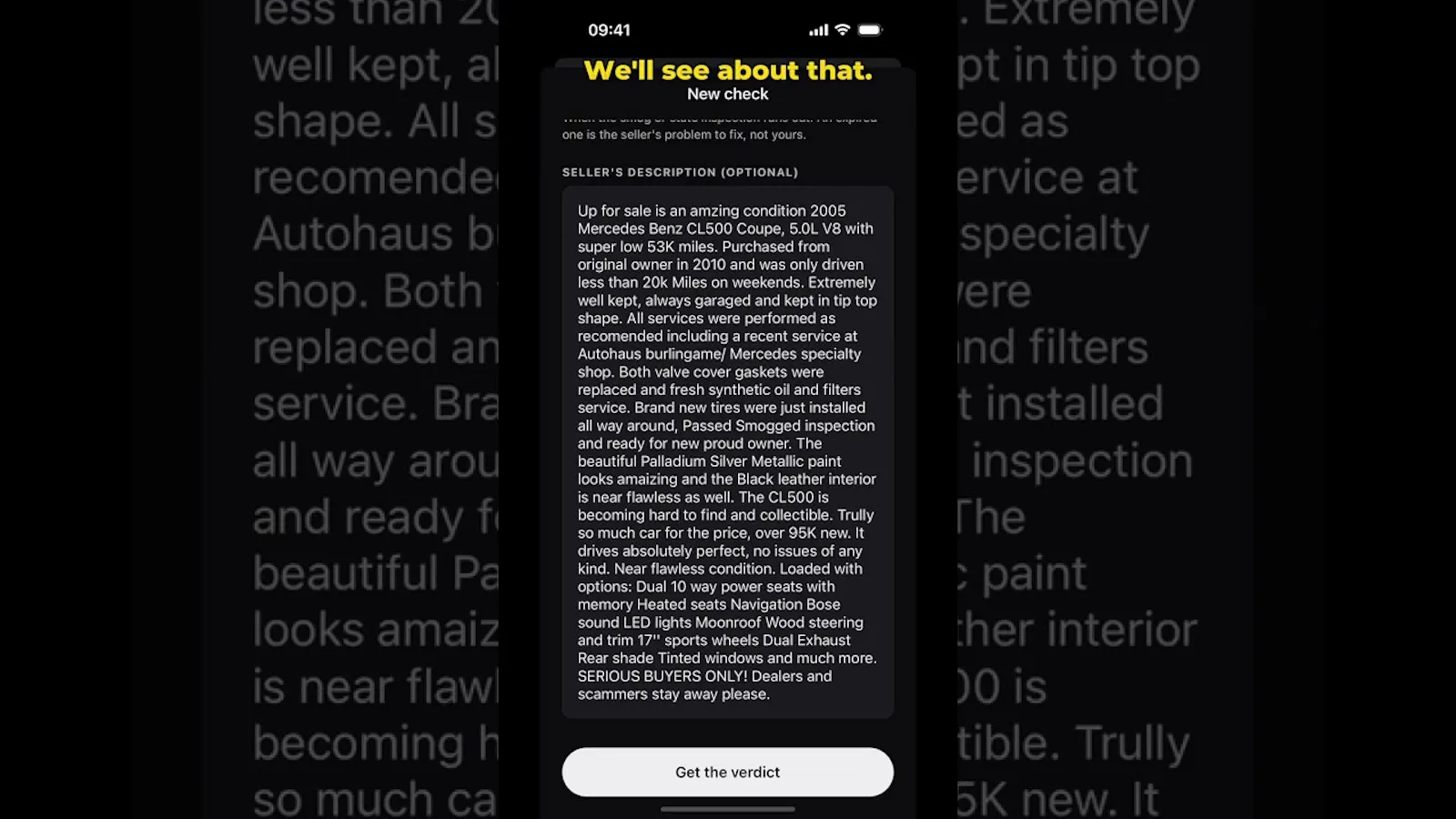 SiftCar screenshot 1 (video preview)