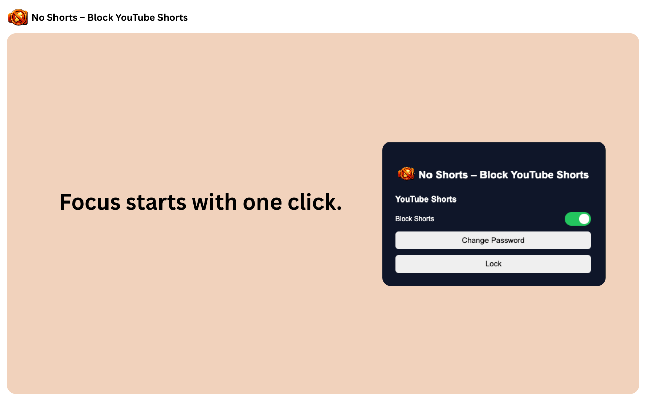 No Shorts – Block YouTube Shorts media 2
