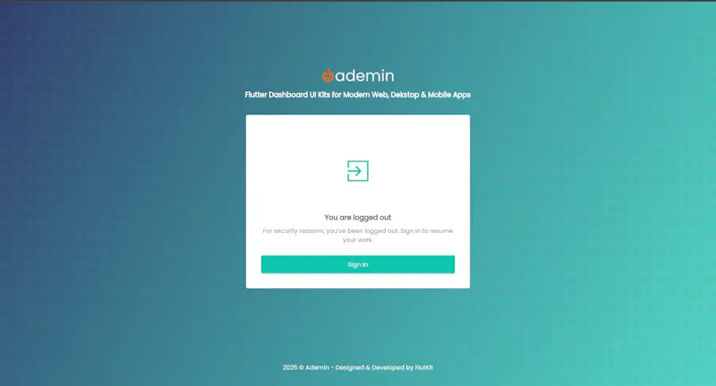 FlutKit Ademin screenshot 9